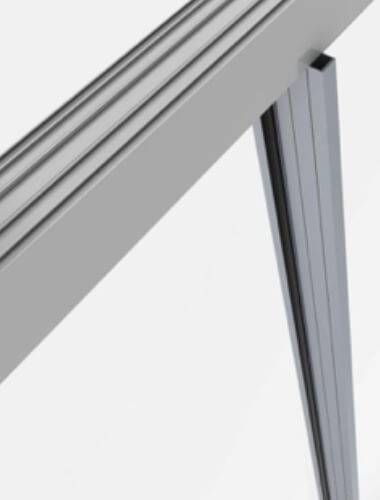 Slim symmetrical sight-lines aluminium door