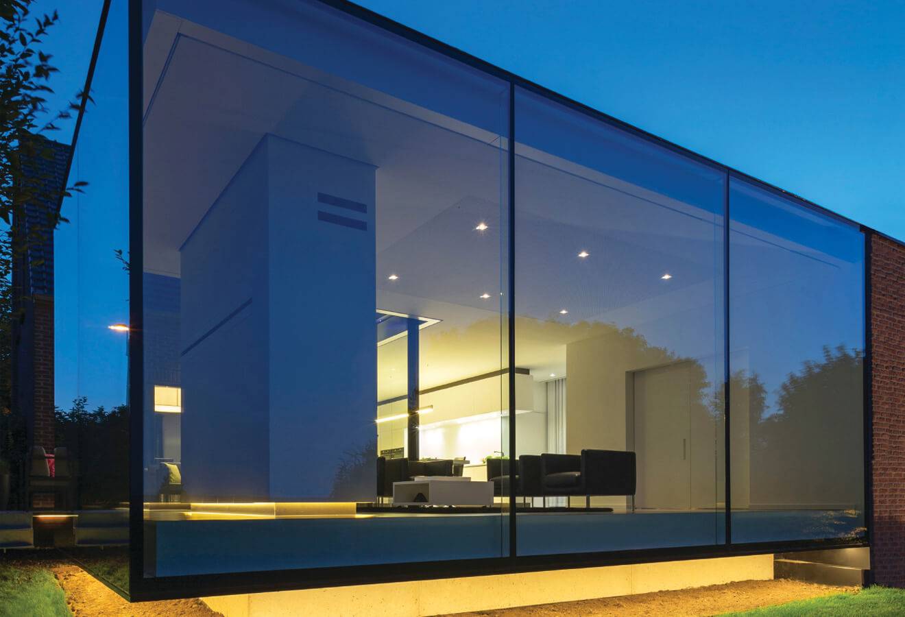 large panoramic aluminium sliding doors